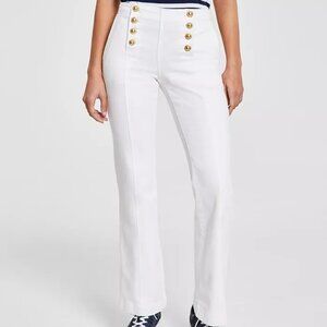 Michael Kors Double Button Sailor Flare Jeans white New with tags